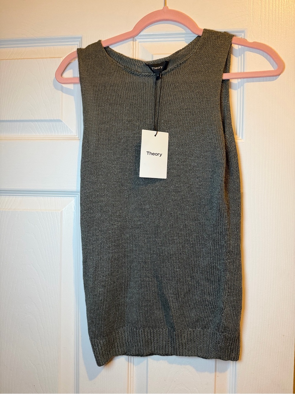 Theory Olive Green Knit Tank Top - Picture 2 of 5